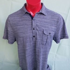 J. Crew "Wallace & Barnes" Striped Indigo Polo